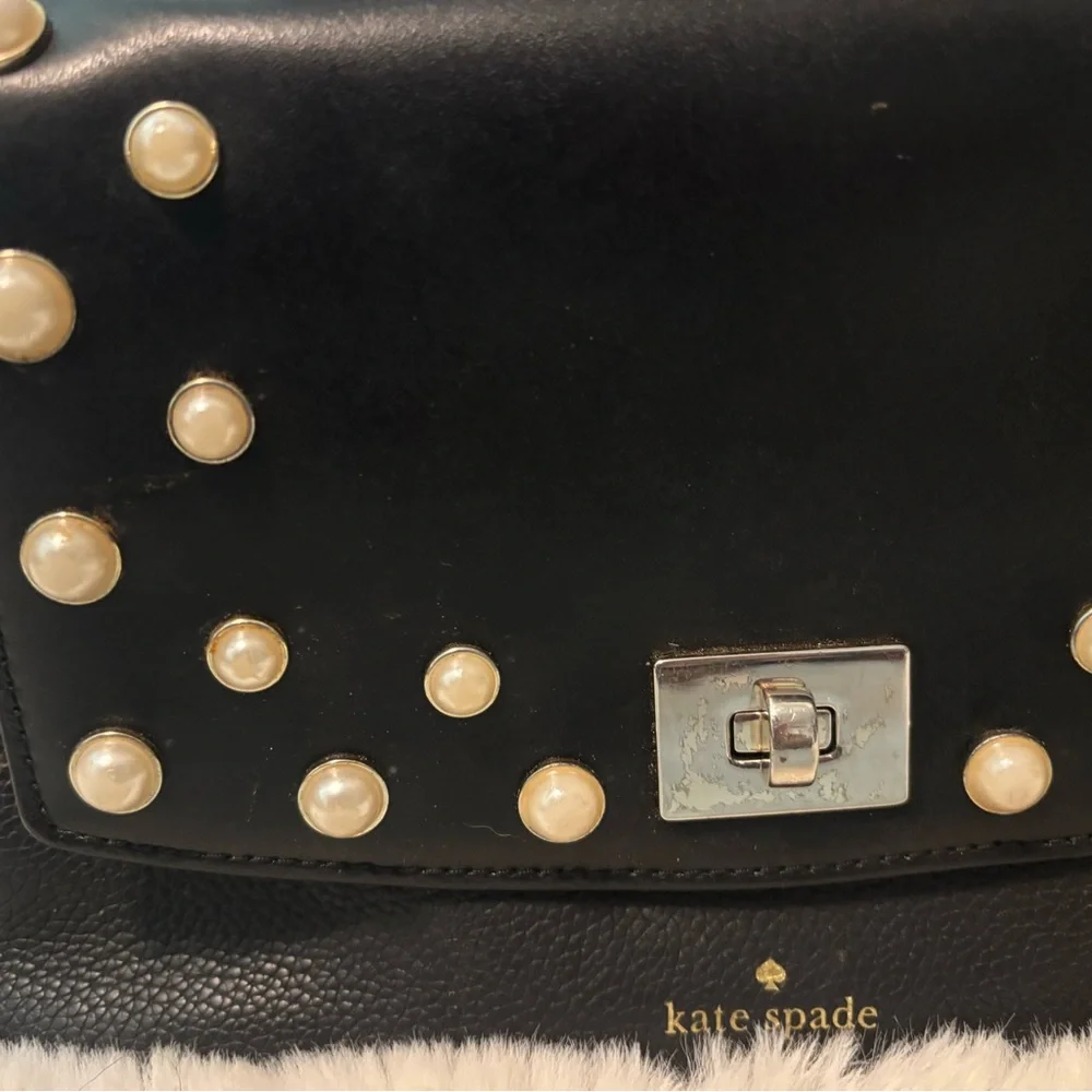 Kate Spade Black Studded Satchel - Picture 3 of 7